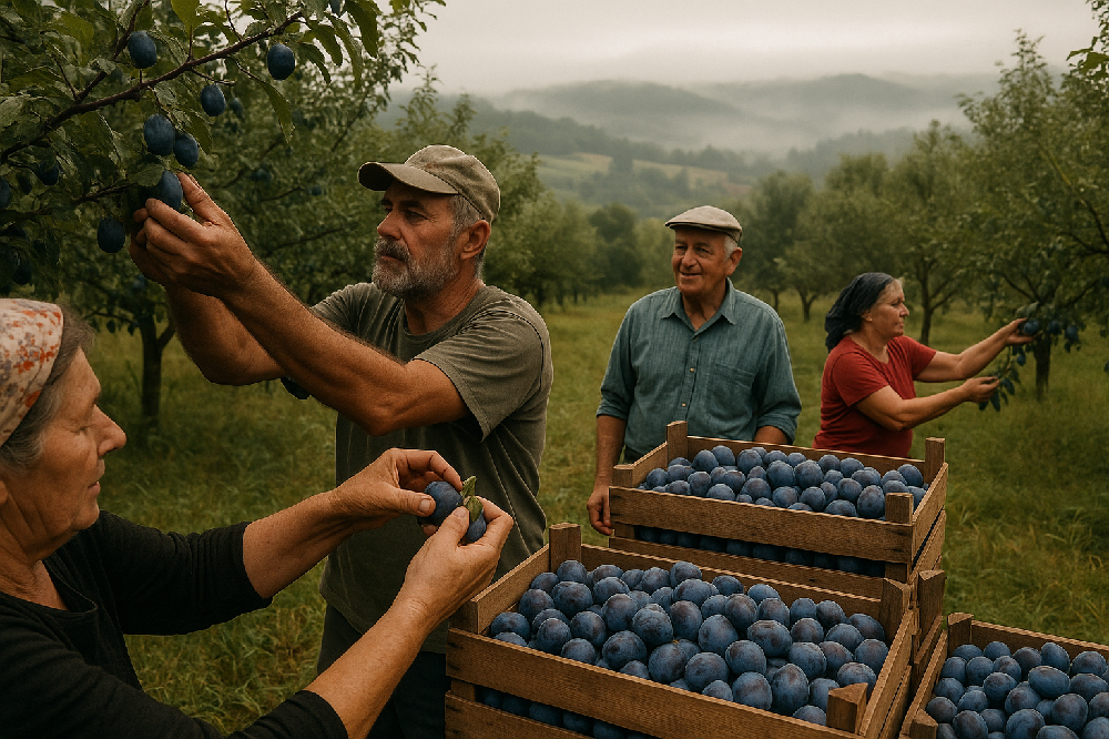 [Berba šljiva za Iskra rakiju]